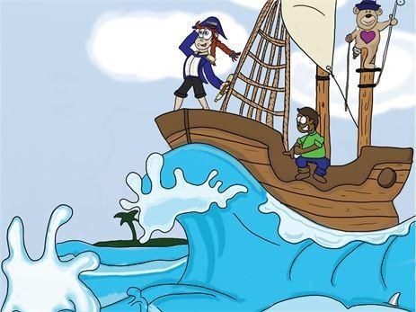 Captain Fiona Fairweather and her crew riding a huge wave