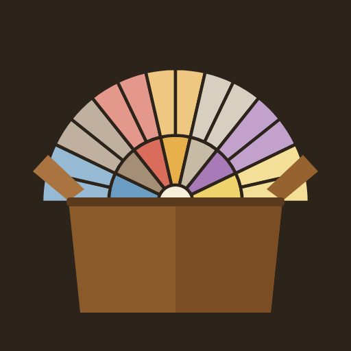 The Box of feels icon: a cardboard box with a feelings wheel rising out of it